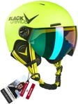 Black Crevice Kinder Visierhelm Leogang, neon gelb, 48-52 cm&hellip;