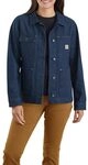 Carhartt Damen Jacke Relaxed Fit Denim Sherpa - Isolierte Denimjacke mit Sherpa -