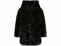 Urban Classics Mädchen UCK2375-Girls Hooded Teddy Coat Jacke, Black, 146/152