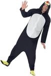 Smiffys Penguin Costume, Black with Hooded All in One, Party Animals Fancy Dress,