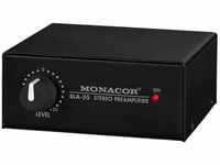 MONACOR SLA-35 Stereo-Pegel und Impedanzwandler in Schwarz, Wandler mit Cinch- und