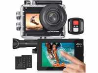 Exprotrek Action Cam 4K Unterwasserkamera Wasserdicht 40M Ultra HD 20MP Kamera 170 °