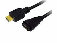 LogiLink CH0057 HDMI Kabel 1.4, HDMI Male/Female, schwarz, 3,0m