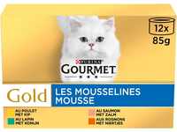 Gourmet Gold Les Mousselines Mahlzeiten für erwachsene Katzen, Geschmacksrichtungen