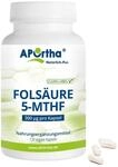 APOrtha&reg; Fols&auml;ure 5-MTHF Folat, 120 vegane Kapseln, 300 &micro;g aktivierte Fols&auml;ure