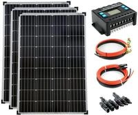 solartronics Komplettset 3x100 Watt Monokristallin 5-Busbars 20A Laderegler 12V / 24V