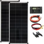 SOLARTRONICS Inselanlage Komplettset: 2x 100W monokristalline Solarmodul + 20A