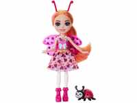 Enchantimals Puppen, Glam Party Ladonna Ladybug-Puppe und Tierfreund Waft, kleine