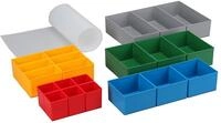 Allit 457370 Schubladen rot/gelb/blau/gr&uuml;n/grau EuroPlus Set 63/22, 450 x 500 x 63mm