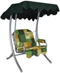 ANGERER Hollywoodschaukel 1-Sitzer gr&uuml;n-beige Gemustert | Gartenschaukel Made in
