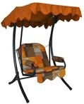 ANGERER Hollywoodschaukel 1-Sitzer Terra-braun Gemustert | Gartenschaukel Made in
