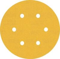 Bosch 50x EXPERT C470 Schleifblatt mit 6 L&ouml;chern (f&uuml;r Farbe auf Holz, Hartholz, &Oslash;