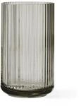 Lyngbyvase aus Porzellan, hohe Vase mit Rillen, Zylinder Blumentopf in Smoke, 20.5cm