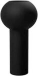 Cooee Design Vase Pillar aus Keramik in der Farbe Schwarz Handgefertigt, Durchmesser: