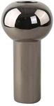 Cooee Design Pillar-Vase aus Keramik in der Farbe Dark Silver Handgefertigt, Ma&szlig;e: