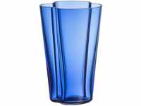 Iittala Aalto Vase Glas Ultramarine Blau, Maße: 14cm x 11,2cm x 22cm, 1062562