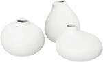 blomus Set 3 Vasen -Nona- | Porzellan | White | H 9 cm x B 8 cm x T 8 cm