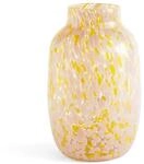 Hay Splash Vase aus Glas gefertigt, in der Farbe: Gelb/Rosa, Ma&szlig;e: D: 14,5 cm,...