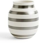 K&auml;hler Vase H20 cm Omaggio Originaldesign mit handgemalte Streifen, Metallics