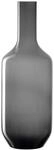 Leonardo Milano, Blumenvase aus grau gef&auml;rbtem Glas, handgefertigte Glasvase in