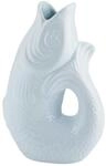 Gift Company Vase Monsieur Carafon S, Dekovase in Fisch-Form, Steingut, Blue...