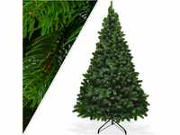 KESSER® Weihnachtsbaum künstlich PE 210cm mit 1246 Spitzen, Tannenbaum...