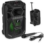 Fenton FPC8T - Partybox, Akku Bluetooth Lautsprecher mit LED, 100 Watt Peak,