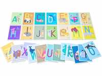 Familienmomente 26 Buchstabenkarten zum Prickeln A-Z mit Tiermotiven DIN A6 -