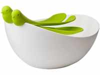QUALY Sparrow Salad Bowl with Servers, Salad Bowl, Salad Bowl Large Serving,...