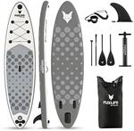 FUXLIFE SUP Board FX-SUP320D1 grau aufblasbar &bull; Stand Up Paddle f&uuml;r...