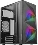 Mars Gaming MC-ME Schwarz, Kompaktes MicroATX-Gaming-Geh&auml;use, Seitenfenster aus
