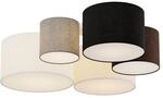 Lindby Stoff Deckenlampe grau, braun schwarz beige wei&szlig; 5 Schirme &Oslash; 20 25 30...