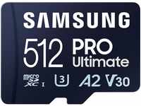 Samsung PRO Ultimate microSD Speicherkarte, 512 GB, UHS-I U3, 200 MB/s Lesen, 130