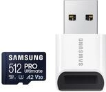Samsung PRO Ultimate microSD-Karte + USB-Kartenleser, 512 GB, F&uuml;r Smartphones,