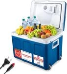 TZS First Austria - K&uuml;hlbox 45L elektrisch 12V 230V Anschluss f&uuml;r Auto & Steckdose