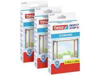 tesa Insect Stop STANDARD Fliegengitter für Fenster im 3er Pack - Insektenschutz