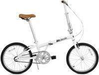 FabricBike Klappfahrrad, Alu-Rahmen, Single Speed, 3 Farben (Matte White)