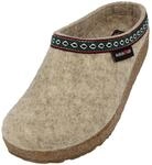 HAFLINGER Grizzly Franzl Filzpantoffel Hausschuh Filzclog Beigemeliert &Ouml;ko,...