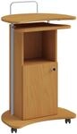 VCM Holz mobiles Rednerpult | Ma&szlig;e ca. H. 93 bis 111 x B. 56 x T. 41 cm | rollbar