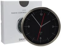 Blomus - Funkuhr, Wanduhr, Uhr - CRONO - Edelstahl - &Oslash; 24 cm