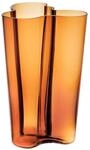 Iittala Aalto Vase Glas Kupferfarben, Ma&szlig;e: 17cm x 17cm x 25cm, 1007881, Kupfer