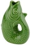 Gift Company Vase Monsieur Carafon XS, Dekovase in Fisch-Form, Steingut, Green...