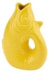 Gift Company Vase Monsieur Carafon XS, Dekovase in Fisch-Form, Steingut, Tuscan Sun,