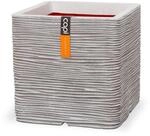 Capi Europe - Topf quadratisch Rib NL - 50x50 - Elfenbein - Blumentopf f&uuml;r den
