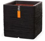 Capi Europe - Topf quadratisch Rib NL - 50x50 - Schwarz - Blumentopf f&uuml;r den Innen-