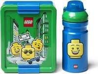 LEGO Iconic Lunch-Set. Brotdose & Trinkflasche, Junge, blau