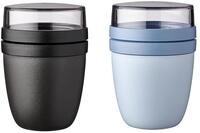 Mepal | Lunchpot Ellipse Mixed | Nordic Black + Nordic Blue | M&uuml;slibecher to...