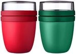 Mepal | Lunchpot Ellipse Mixed Mini | Campus Red + Vivid Green | M&uuml;slibecher...