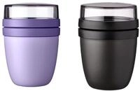 Mepal - Lunchpot Mini Ellipse Mixed - Nordic Black + Vivid Lilac &ndash; 300 ml