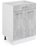 Vicco K&uuml;chenunterschrank R-Line, Beton, 60 cm mit Schublade, ohne Arbeitsplatte, zur